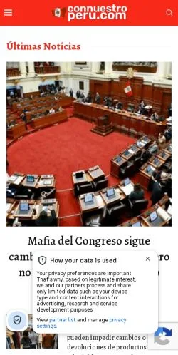 Aperçu du site ConNuestroPeru, média de Espagne pour articles sponsorisés