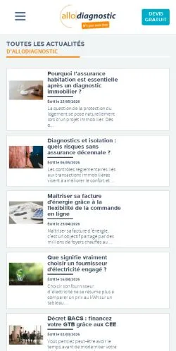Anteprima del sito Blog Allodiagnostic, media di Francia per articoli sponsorizzati
