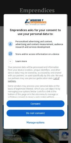 Anteprima del sito Comunidad de Emprendedores, media di Spagna per articoli sponsorizzati