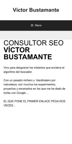 Anteprima del sito Víctor G Bustamante, media di Spagna per articoli sponsorizzati