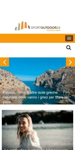 Anteprima del sito SportOutdoor24, media di Italia per articoli sponsorizzati