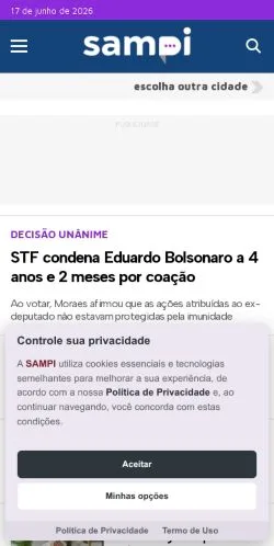 Anteprima del sito Portal Sampi, media di Brasile per articoli sponsorizzati