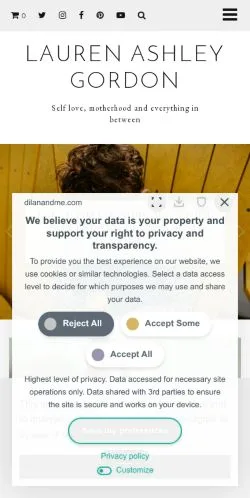 スポンサード記事向けのイギリスメディア、Dilan And Meのサイトプレビュー