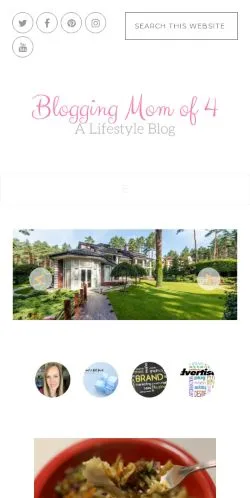 Anteprima del sito Blogging Mom of 4, media di Stati Uniti per articoli sponsorizzati