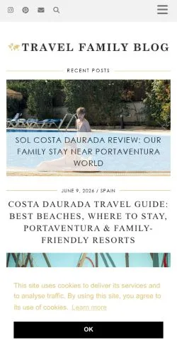 스폰서 기사용 영국 매체 TravelFamilyBlog 사이트 미리보기