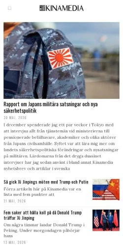 Anteprima del sito Kinamedia, media di Svezia per articoli sponsorizzati