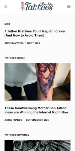 Anteprima del sito Tattoo Artistry & Ideas, media di Stati Uniti per articoli sponsorizzati