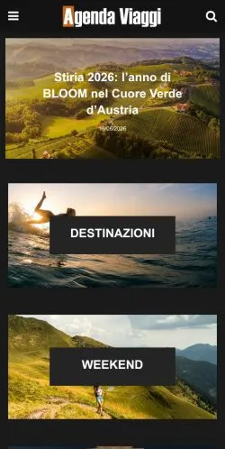 Vista previa del sitio Agenda Viaggi, medio de Italia para artículos patrocinados