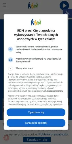 Preview of the RDN website, a media outlet in Poland for sponsored articles