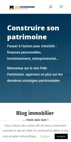 Anteprima del sito PAB-Patrimoine, media di Francia per articoli sponsorizzati