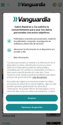 스폰서 기사용 스페인 매체 Vanguardia 사이트 미리보기