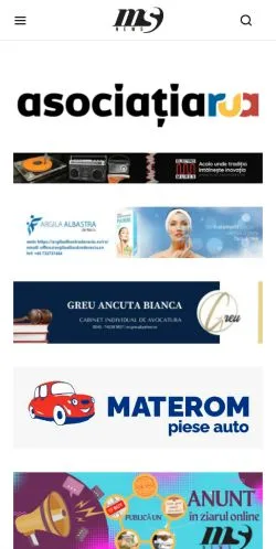 Podgląd witryny MSNews, medium z kraju Rumunia do artykułów sponsorowanych