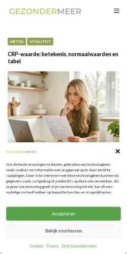 Anteprima del sito Gezondermeer, media di Paesi Bassi per articoli sponsorizzati