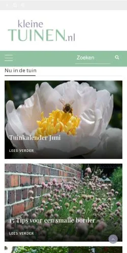 Anteprima del sito Kleine Tuinen, media di Paesi Bassi per articoli sponsorizzati