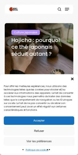 스폰서 기사용 프랑스 매체 Merci Japon 사이트 미리보기