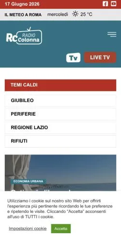 Anteprima del sito Radio Colonna, media di Italia per articoli sponsorizzati