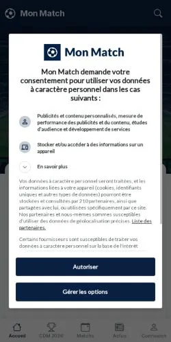 Preview of the Mon Match website, a media outlet in France for sponsored articles
