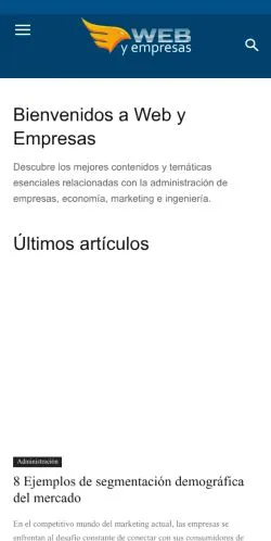 Anteprima del sito Web y Empresas, media di Spagna per articoli sponsorizzati