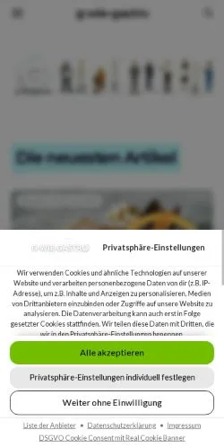 Anteprima del sito G-Wie-Gastro, media di Germania per articoli sponsorizzati