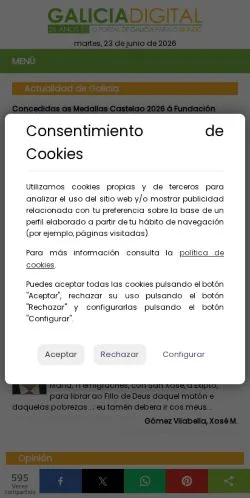 Anteprima del sito Galicia Digital, media di Spagna per articoli sponsorizzati
