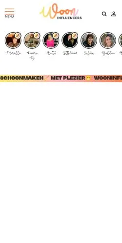 Anteprima del sito Wooninfluencers, media di Paesi Bassi per articoli sponsorizzati