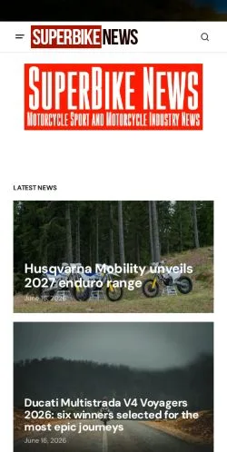 Anteprima del sito Superbike News, media di Regno Unito per articoli sponsorizzati