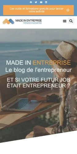 Anteprima del sito Made in Entreprise, media di Francia per articoli sponsorizzati
