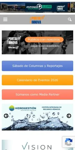 스폰서 기사용 스페인 매체 Portal Innova 사이트 미리보기