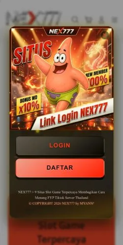 Voorbeeld van de site NEX777, medium uit Indonesië voor gesponsorde artikelen