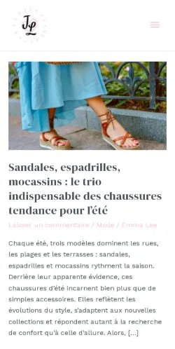 Anteprima del sito Jena Lee, media di Francia per articoli sponsorizzati