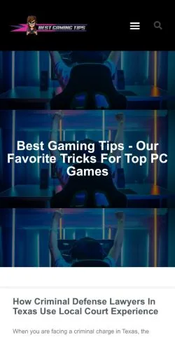 Pré-visualização do site Best Gaming Tips, meio de Estados Unidos para artigos patrocinados