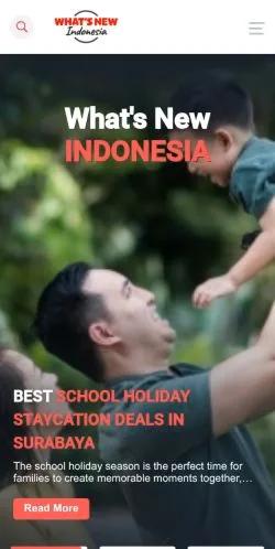 Anteprima del sito What's New Indonesia, media di Stati Uniti per articoli sponsorizzati