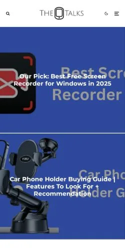 Vista previa del sitio The Phone Talks, medio de Estados Unidos para artículos patrocinados