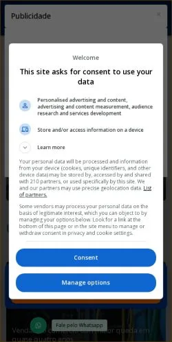 Forhåndsvisning av nettstedet Belem Online, medium fra Brasil for sponsede artikler