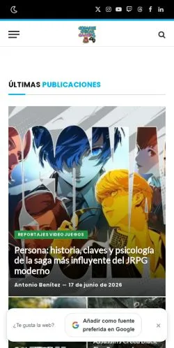 Podgląd witryny Chicas Gamers, medium z kraju Hiszpania do artykułów sponsorowanych