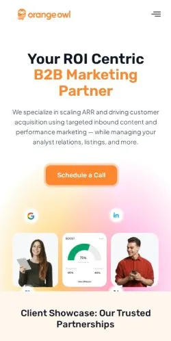 Podgląd witryny Orange Owl Marketing, medium z kraju Stany Zjednoczone do artykułów sponsorowanych