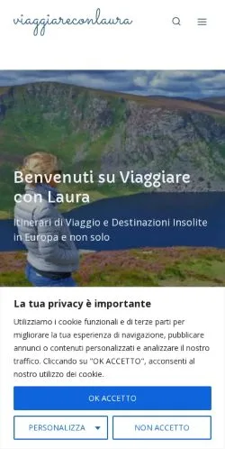 Anteprima del sito Viaggiare Con Laura, media di Italia per articoli sponsorizzati