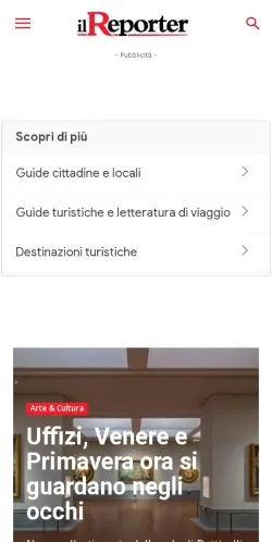 Anteprima del sito Il Reporter, media di Italia per articoli sponsorizzati
