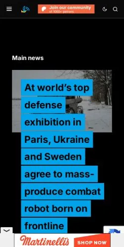 Podgląd witryny Euromaidan Press, medium z kraju Stany Zjednoczone do artykułów sponsorowanych