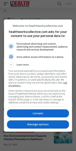 Vista previa del sitio Health Works Collective, medio de Estados Unidos para artículos patrocinados