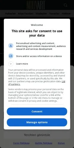 Anteprima del sito NouvArt, media di Turchia per articoli sponsorizzati