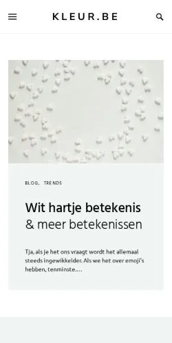 Anteprima del sito Kleur, media di Belgio per articoli sponsorizzati