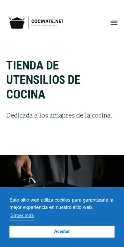 Vorschau der Website Cocinate, Medium aus Spanien für gesponserte Artikel