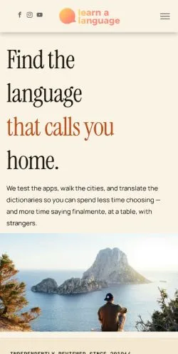 Anteprima del sito How To Learn A Language, media di Stati Uniti per articoli sponsorizzati