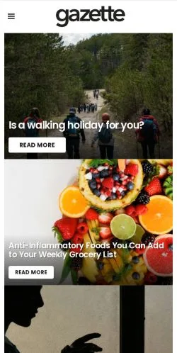 Podgląd witryny GazetteDay, medium z kraju Stany Zjednoczone do artykułów sponsorowanych