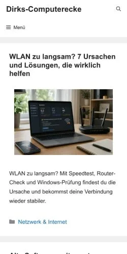 Podgląd witryny Dirks-Computerecke, medium z kraju Niemcy do artykułów sponsorowanych
