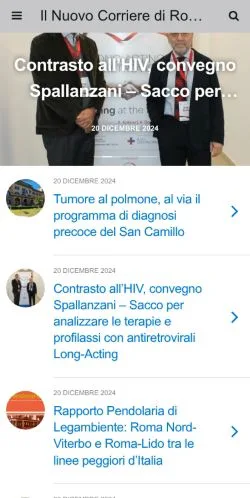 Anteprima del sito Nuovo Corriere di Roma, media di Italia per articoli sponsorizzati