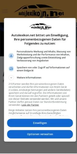 Anteprima del sito Autolexikon, media di Stati Uniti per articoli sponsorizzati