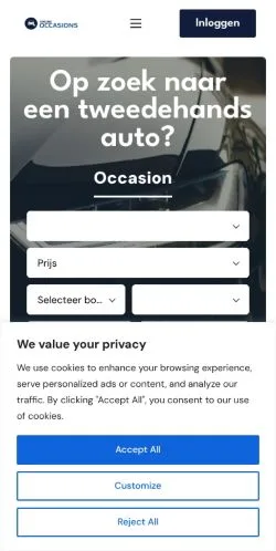 Anteprima del sito Online Occasions, media di Paesi Bassi per articoli sponsorizzati
