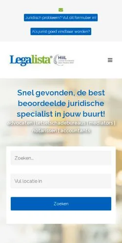 스폰서 기사용 네덜란드 매체 Legalista 사이트 미리보기